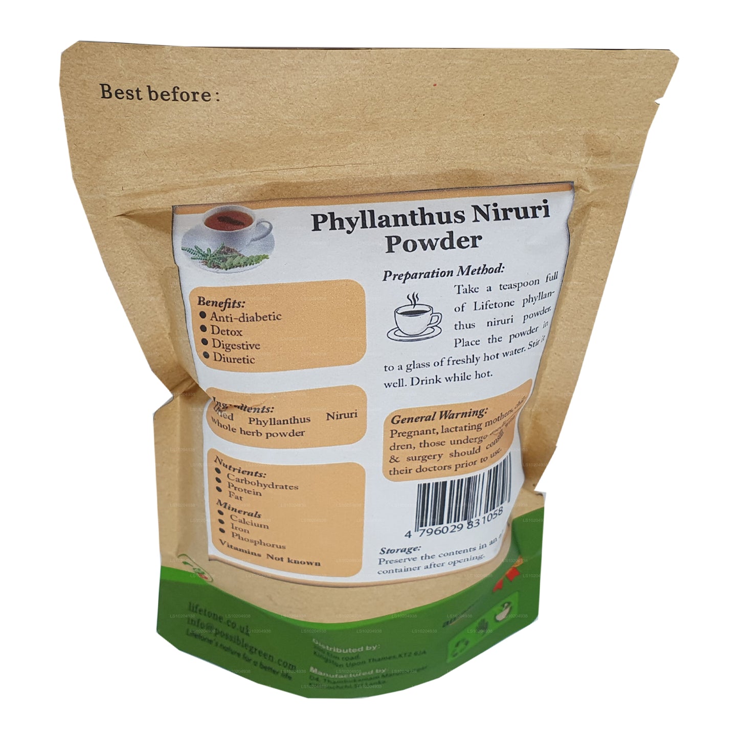 Lifetone Phylanthus Niruri  Powder (100g)