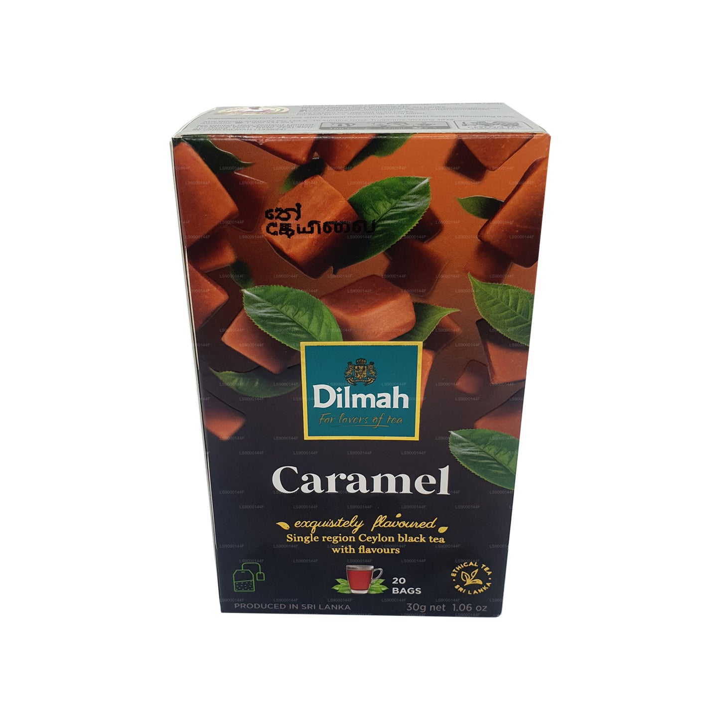 Dilmah Caramel Flavored Ceylon Black Tea (30g) 20 Tea Bags