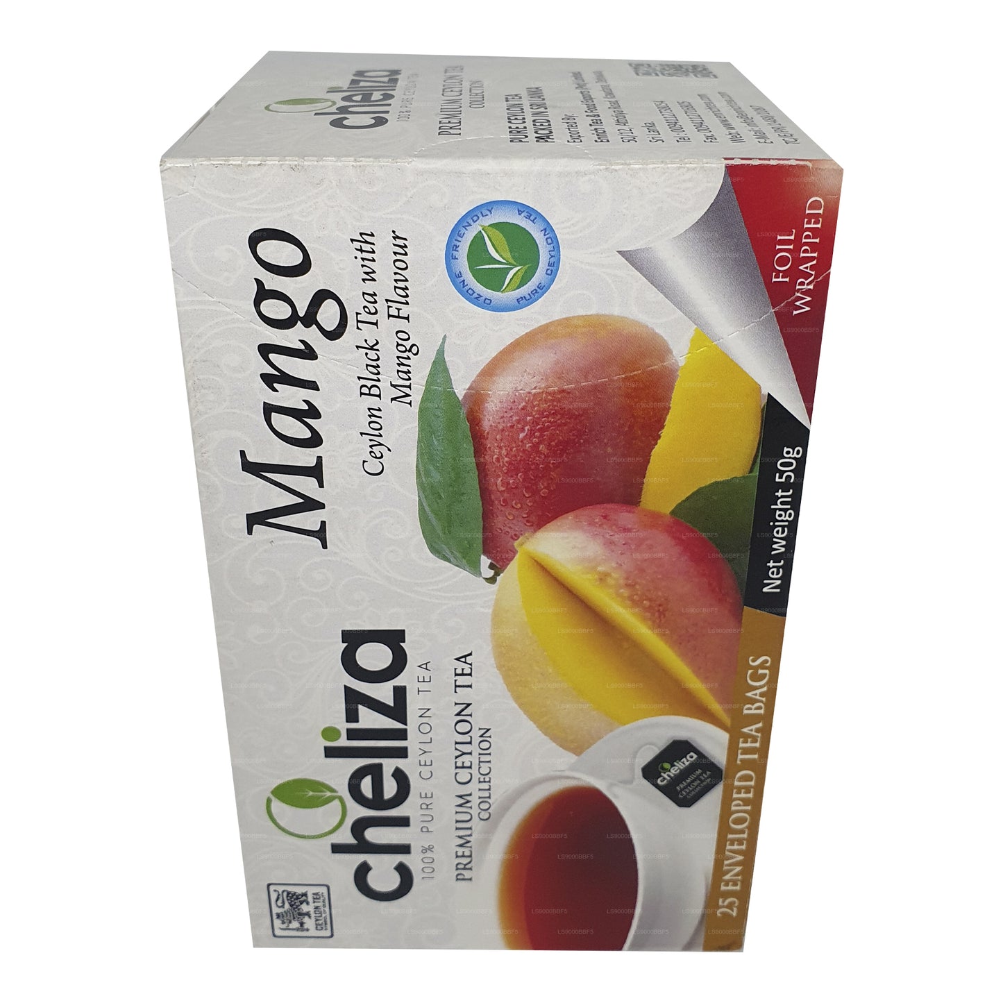 Cheliza Ceylon Black Tea with Mango Flavour (50g) 25 Tea Bags