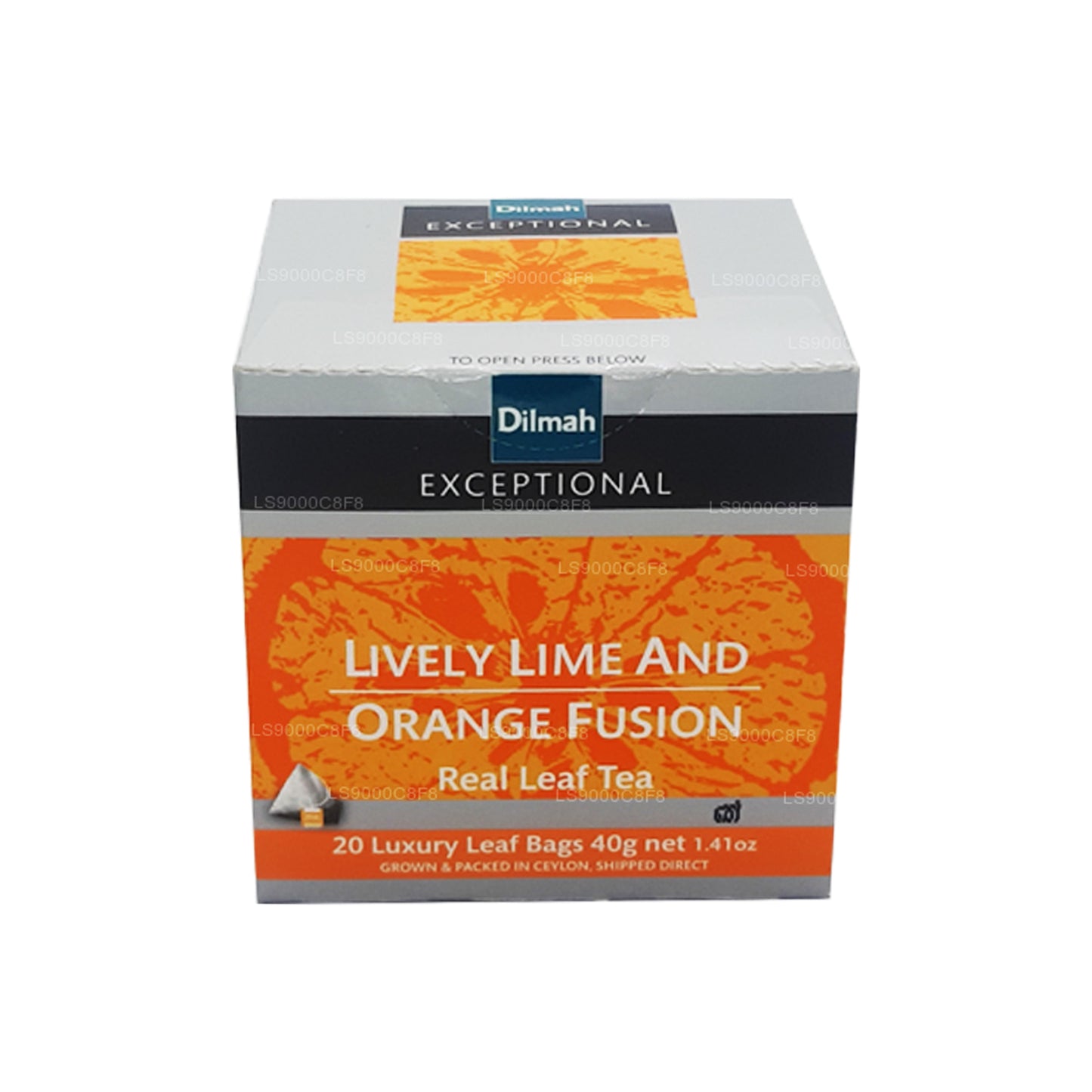 Dilmah Exceptional Lively Lime and Orange Fusion Real Leaf Tea (40g) 20 Tea Bags