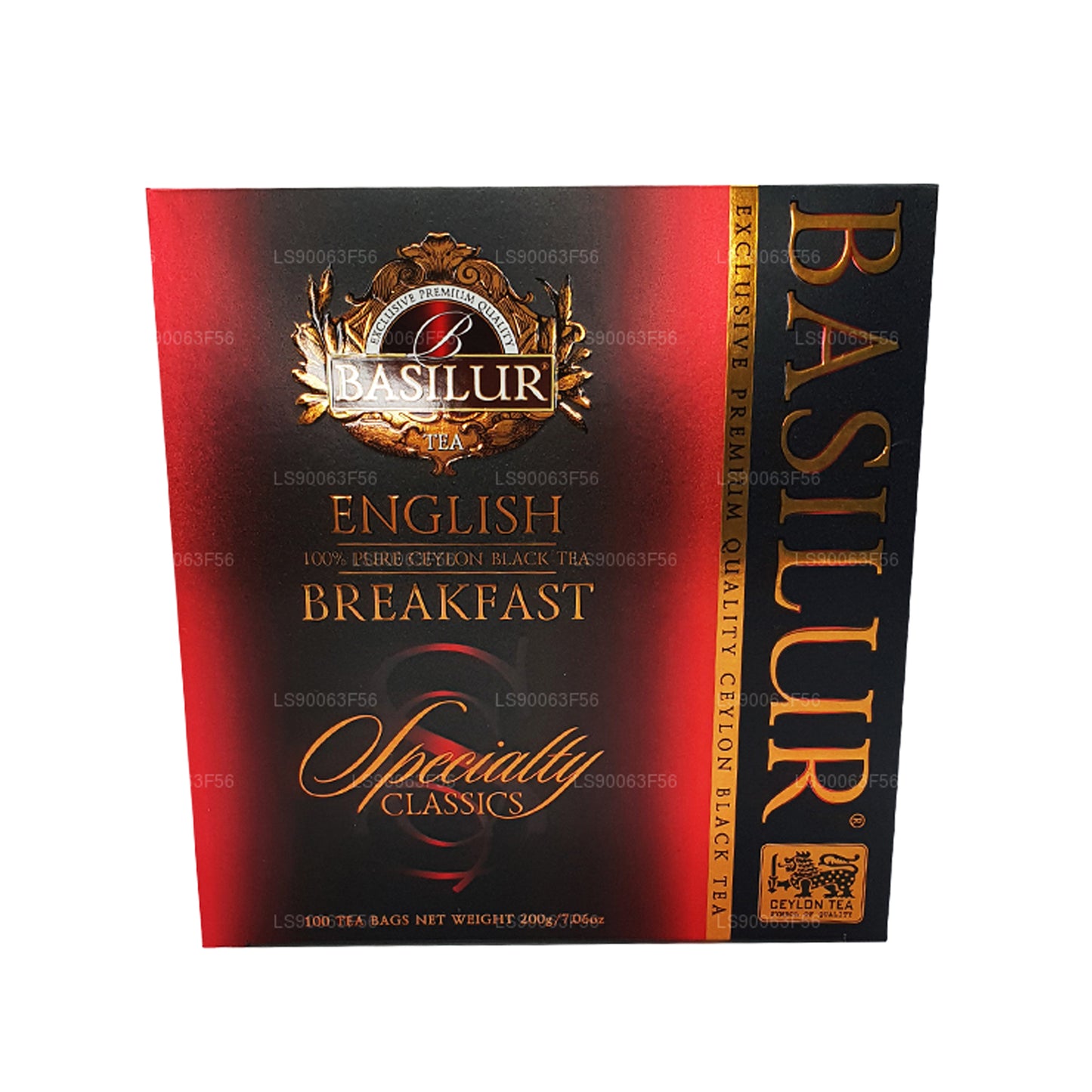 Basilur English Breakfast Pure Ceylon Black Tea (200g) 100 Tea Bags