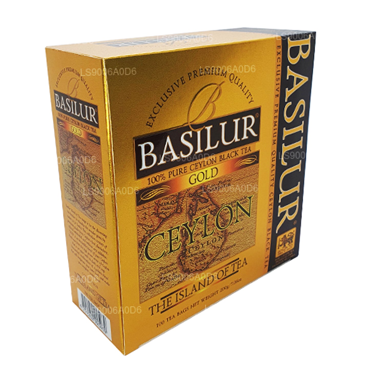 Basilur Island of Gold Exclusive Premium Quality Ceylon Black Tea (200g) 100 Tea Bags