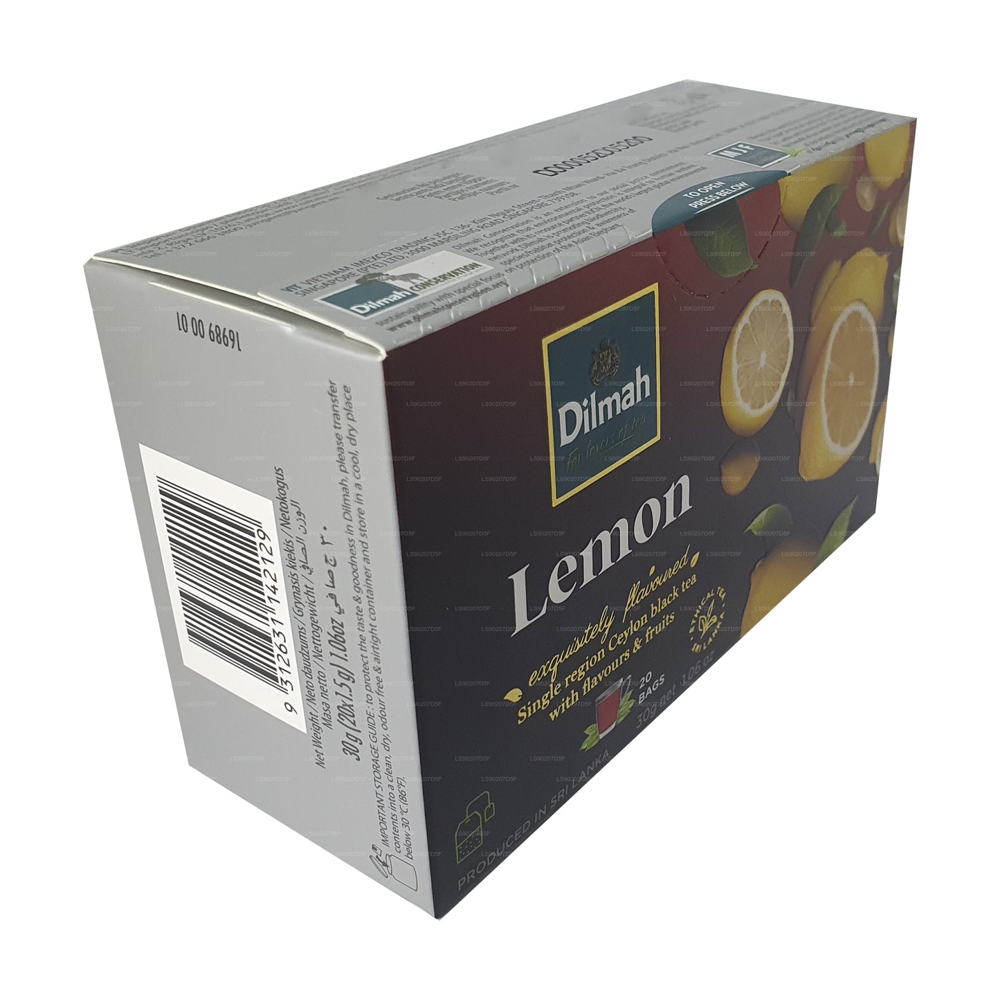 Dilmah Lemon Flavored Tea (30g) 20 Tea Bags