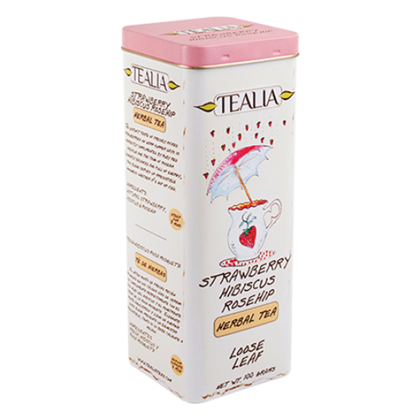 Tealia Strawberry Hibiscus Rosehip Tea (100g)