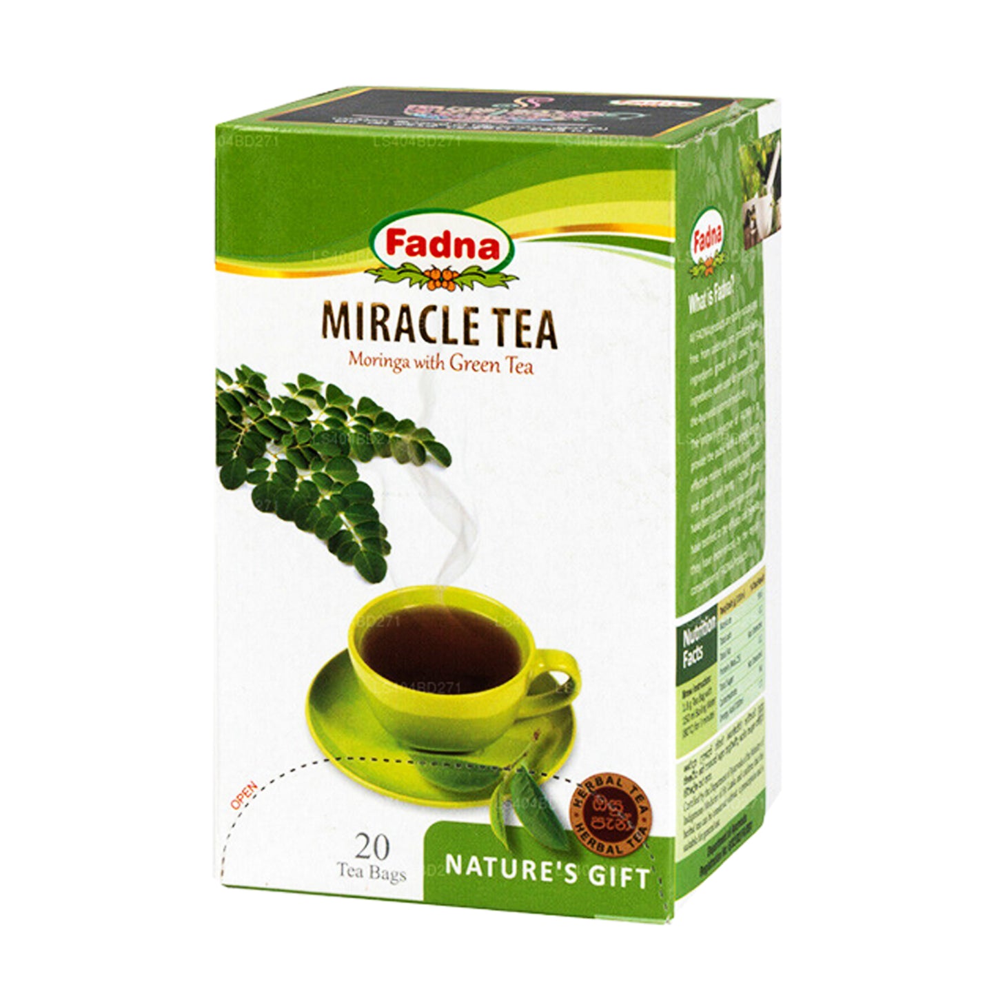 Fadna Miracle Tea Moringa With Green Tea (40g) 20 Tea Bags