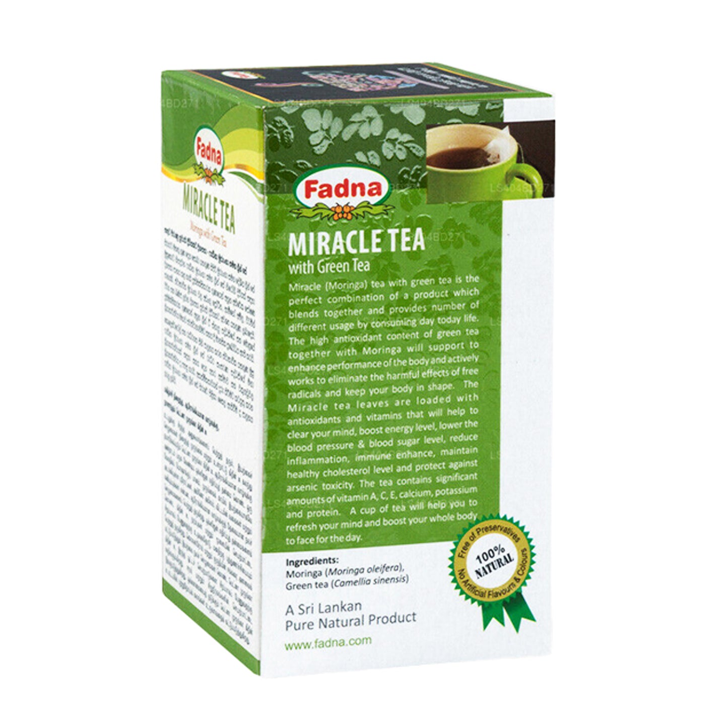 Fadna Miracle Tea Moringa With Green Tea (40g) 20 Tea Bags