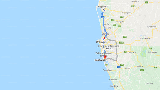 Transfer between Colombo Airport (CMB) and Governors Villa Bolgoda, Moratuwa