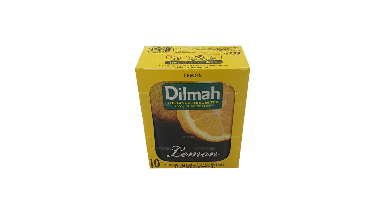 Dilmah Lemon Flavored Ceylon Black Tea (20g) 5 Tea Bags